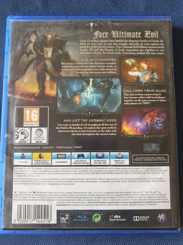 PS4 - Diablo - Reaper of Souls