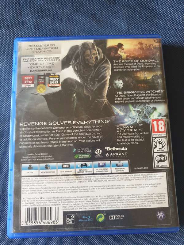 PS4 - Dishonored - Definitive edition