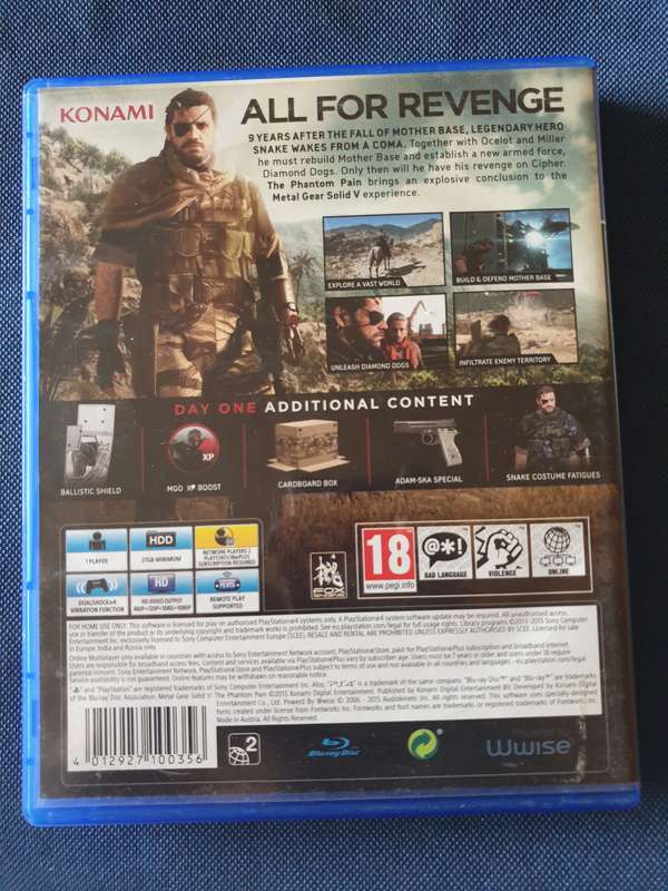 PS4 - Metal Gear Solid - the phantom Pain