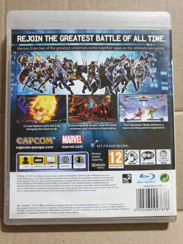 PS3 Game - Ultimate Marvel vs Capcom 3