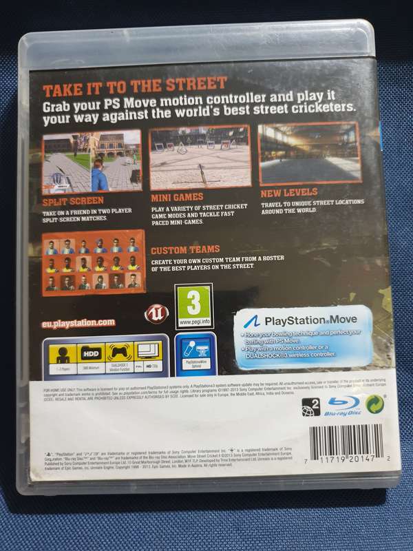 PS3 Game - Move Street Cricket 2 - PS3