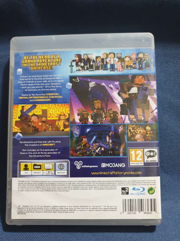 PS3 Game - Minecraft: Story Mode: The Complete Adventure