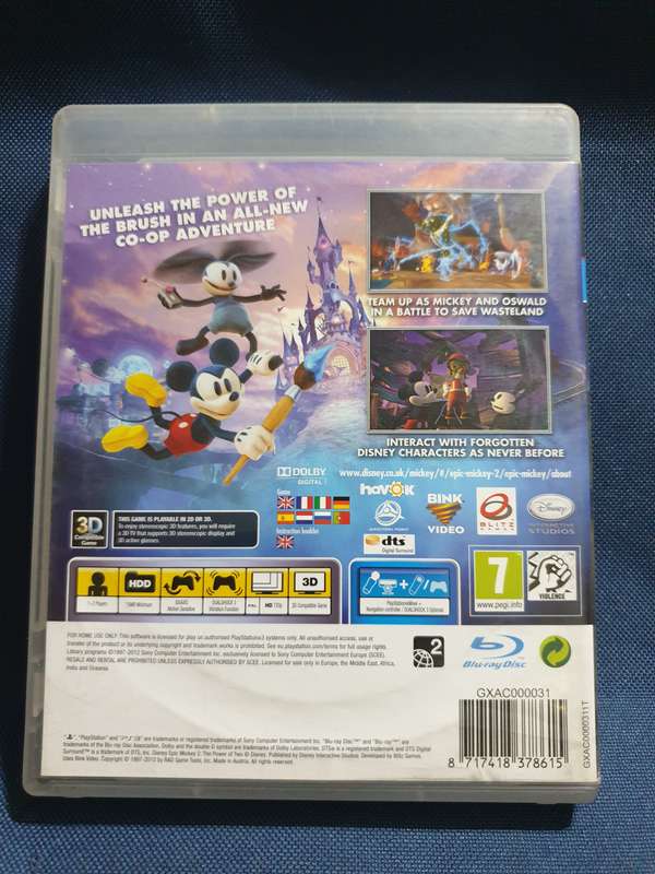 PS3 Game - Epic Mickey 2 the power of two