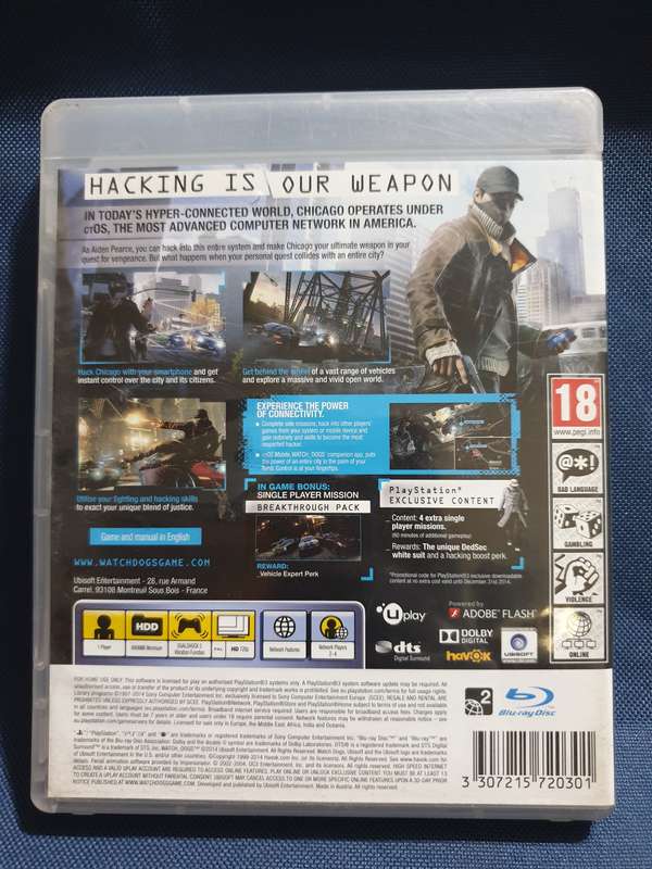 PS3 Game - Watch Dogs