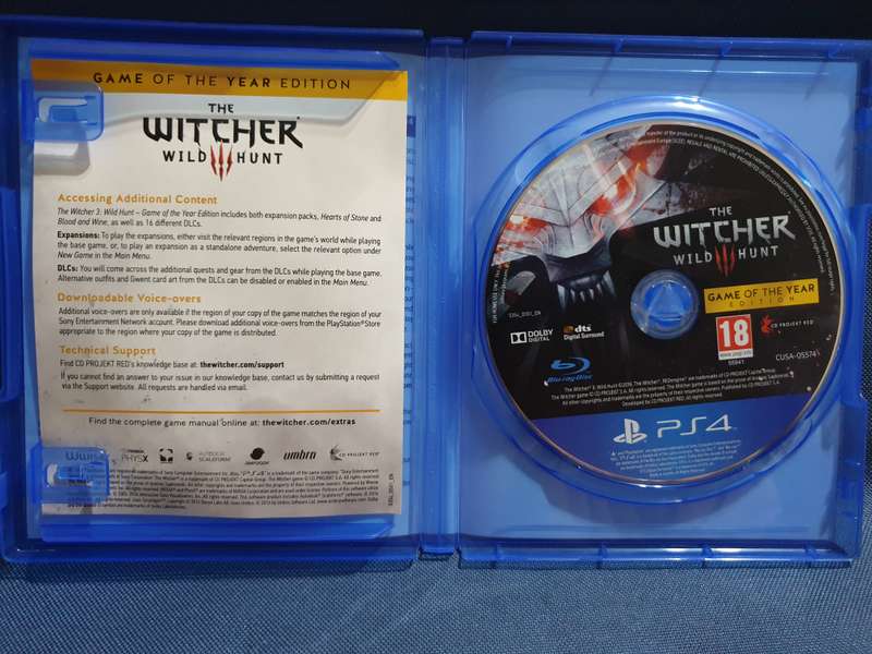 PS4 - The witcher Wild Hunt GOTY