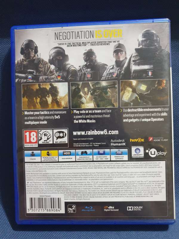 PS4 - Tom Clancy's Rainbow Six Siege