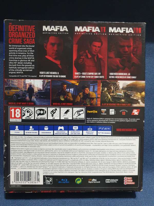 PS4 Game - Mafia Trilogy