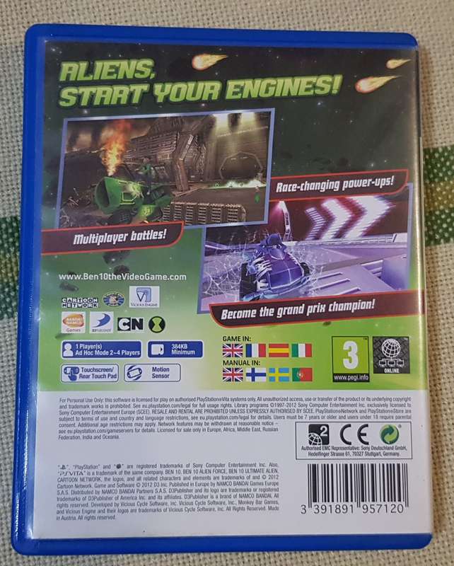 PSVita Game - Ben 10 - Galactic Racing