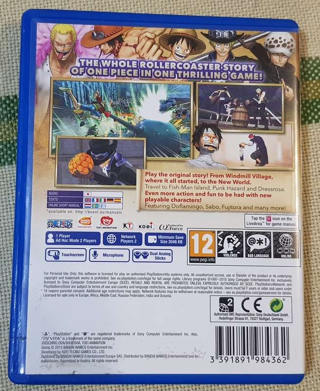 PSVita Game - One Piece - Pirate Warriors 3