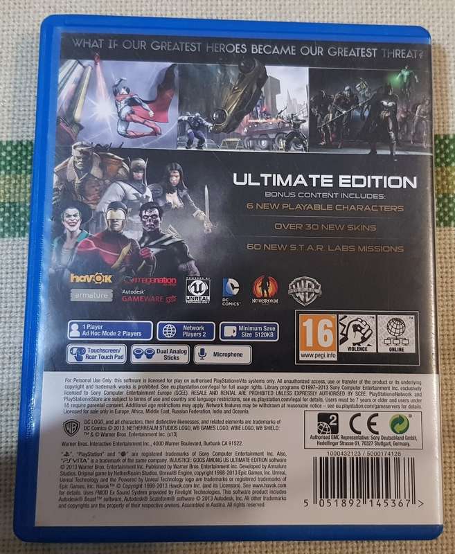 PSVita Game - Injustice Ultimate Edition