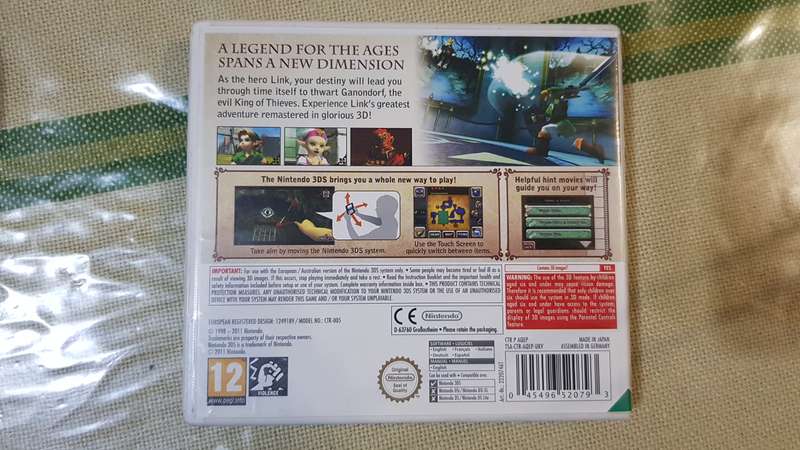 Nintendo 3DS game - Zelda Ocarina of Time 3D