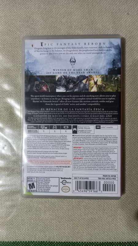 Nintendo Switch Game - The Elder scroles : Skyrim