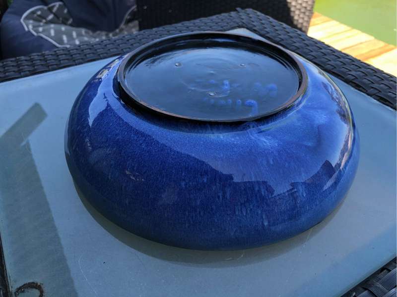 Linn Ware large glazed pottery bowl