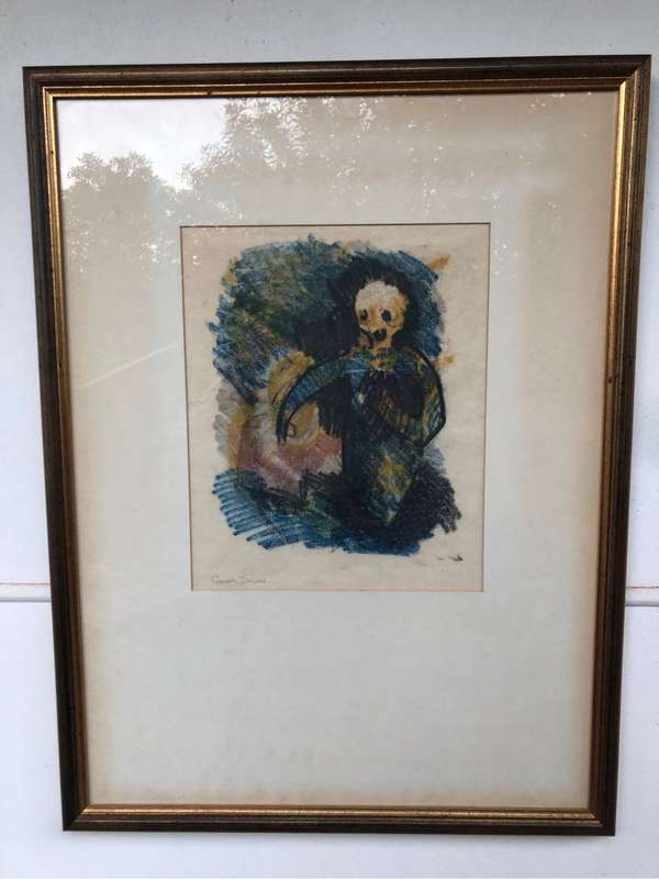 Gareth Davies (20th C) Stunning mixed media framed behind glass
