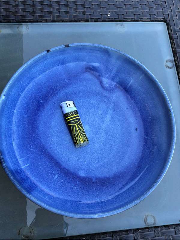 Linn Ware large glazed pottery bowl