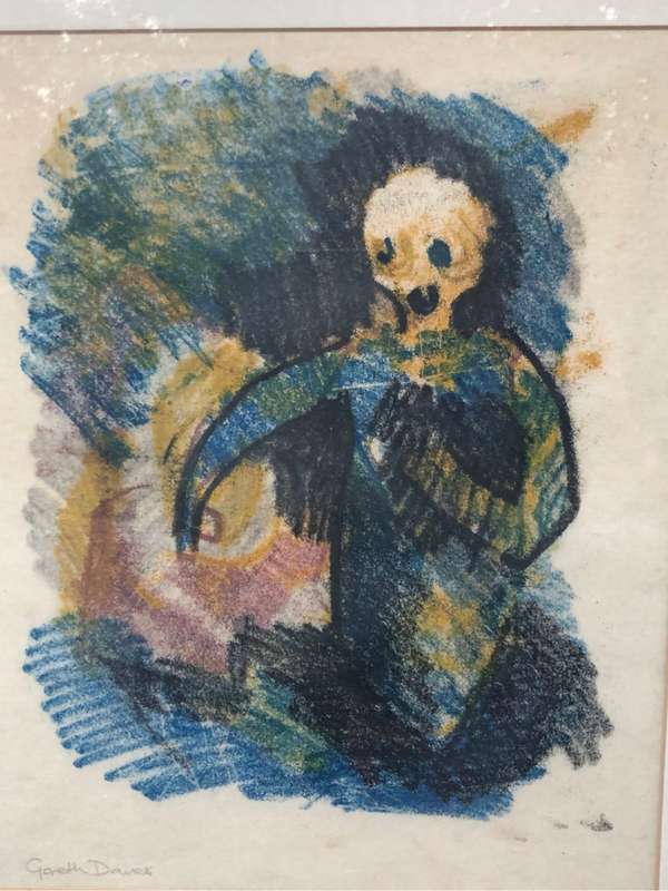 Gareth Davies (20th C) Stunning mixed media framed behind glass