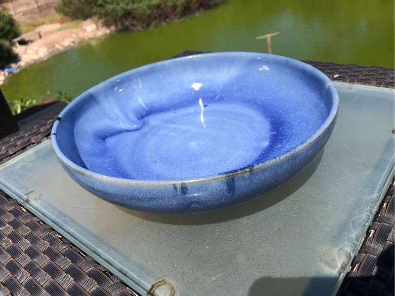 Linn Ware large glazed pottery bowl