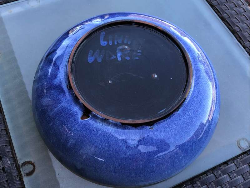 Linn Ware large glazed pottery bowl