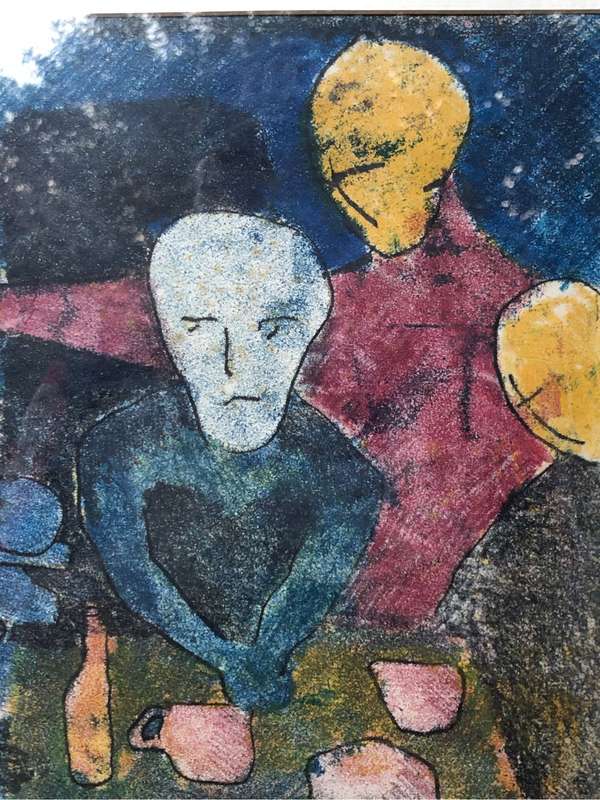Gareth Davies (20th C) Stunning mixed media framed behind glass