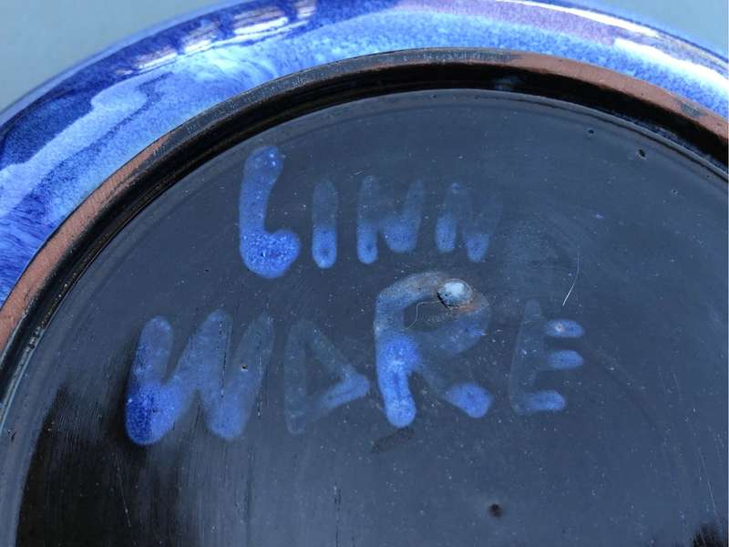 Linn Ware large glazed pottery bowl