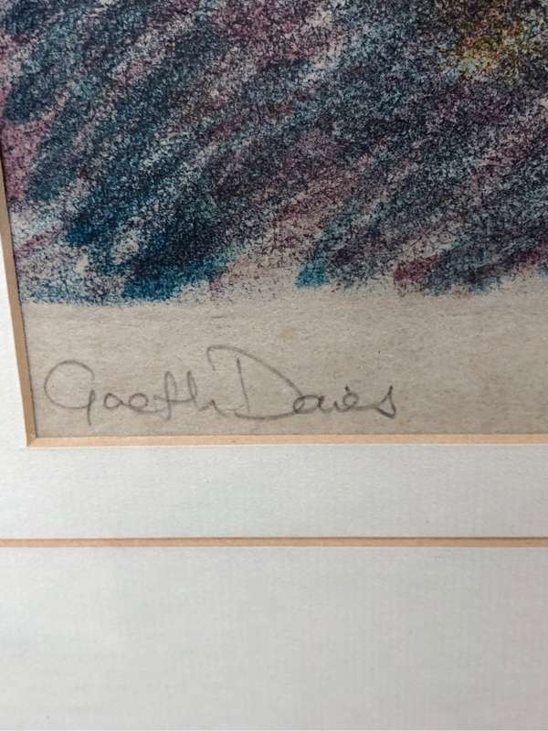 Gareth Davies (20th C) Stunning mixed media framed behind glass