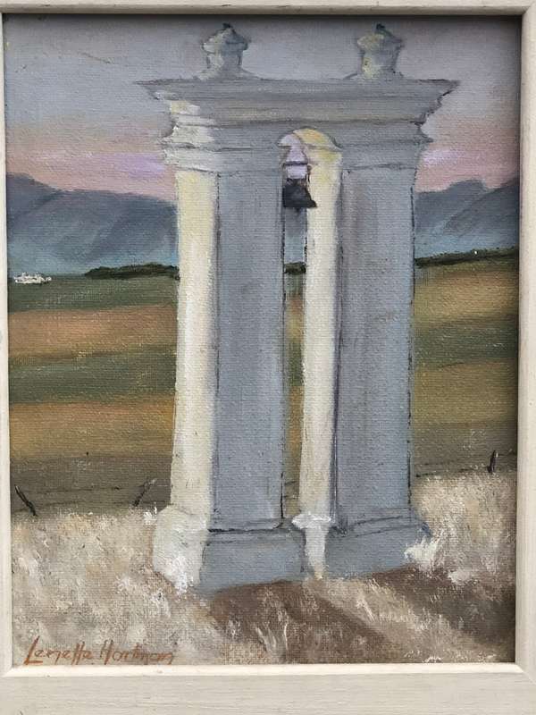 Stunning Lenette Hartman Oil on Canvas Painting In a Stylish Gilt Frame