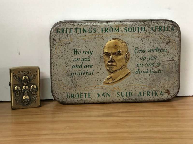 1940 WW2 GENERAL SMUTS CHRISTMAS TIN - GREETINGS FROM SOUTH AFRICA