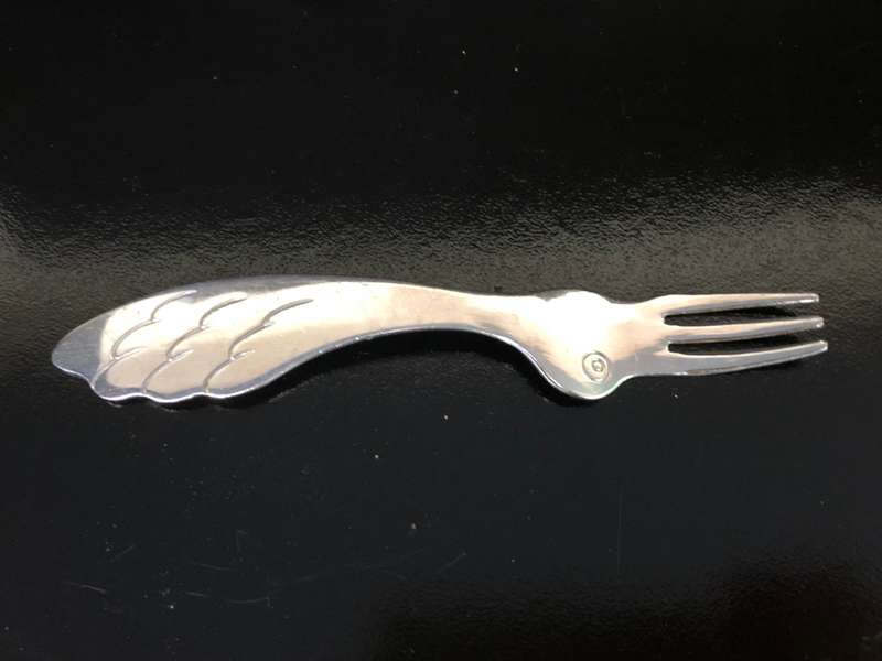 Sato Kogyu Metal Seagull Design Cake Fork - stunning design