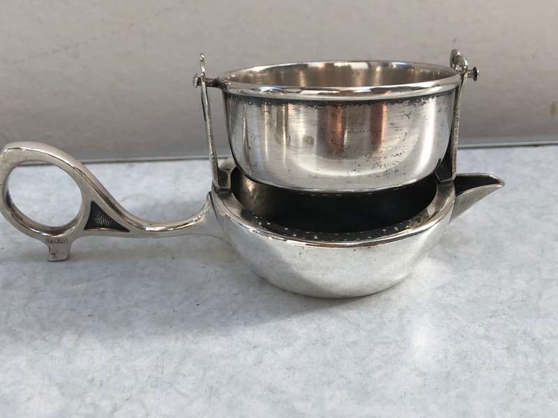 Stunning vintage Eberle (Brazil) spouted tea strainer circa 1940