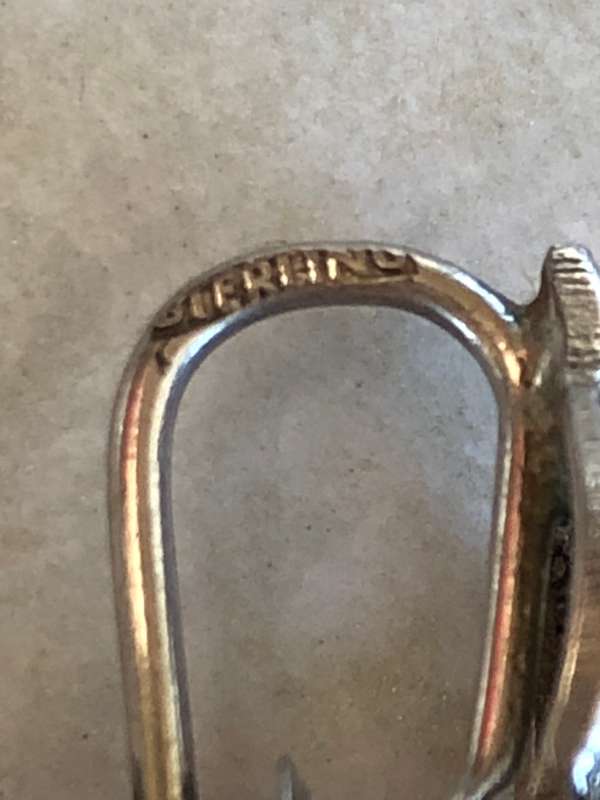 Vintage sterling silver marcasite earrings - screw fitting - 3.1g