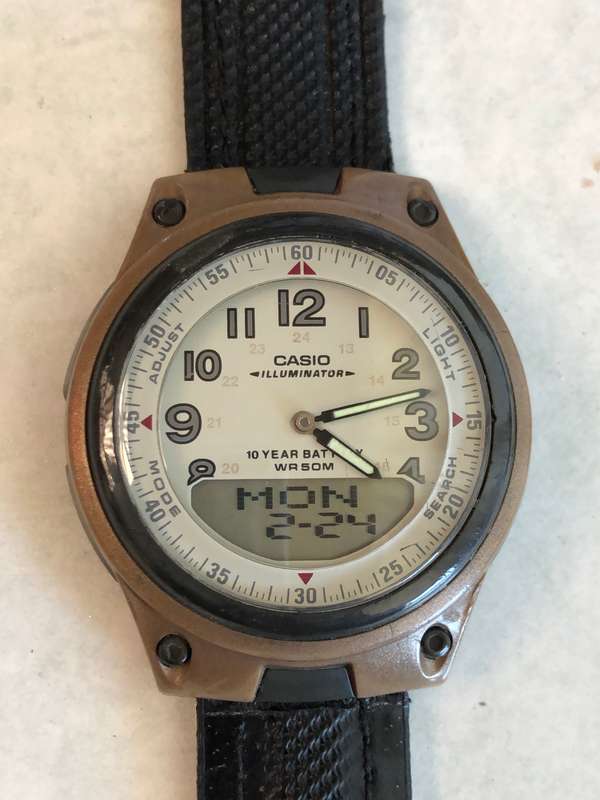 CASIO ILLUMINATOR TELEMEMO 3 WORLD TIME WATCH - FULL WORKING ORDER
