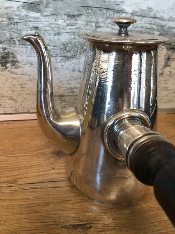 Stunning vintage Mappin and Webb silver plate chocolate pot - right handed
