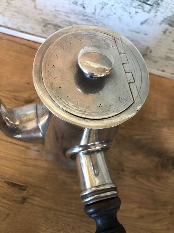 Stunning vintage Mappin and Webb silver plate chocolate pot - right handed