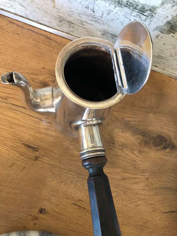 Stunning vintage Mappin and Webb silver plate chocolate pot - right handed