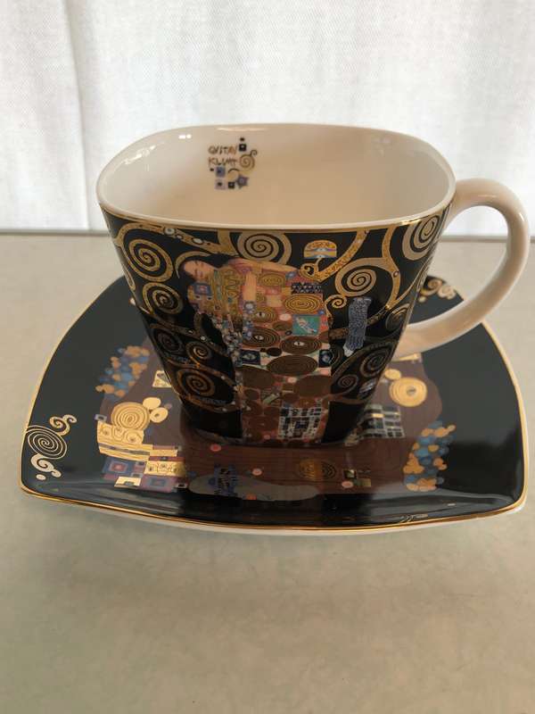 Gustav Klimt Artis Orbis - Goebel Cup and Saucer -The Fulfilment -  COLLECTORS ITEM !!!