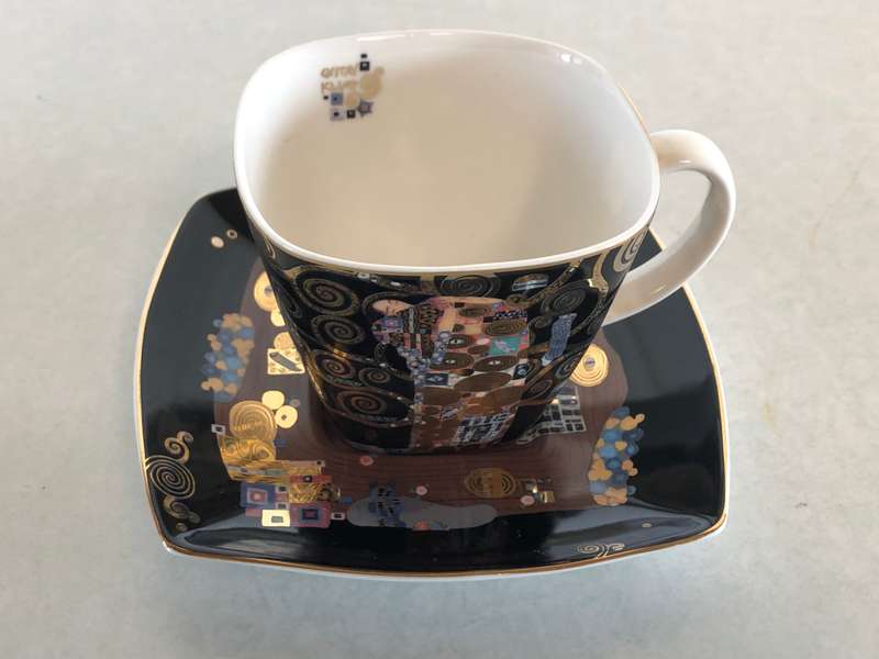 Gustav Klimt Artis Orbis - Goebel Cup and Saucer -The Fulfilment -  COLLECTORS ITEM !!!