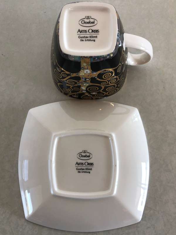 Gustav Klimt Artis Orbis - Goebel Cup and Saucer -The Fulfilment -  COLLECTORS ITEM !!!