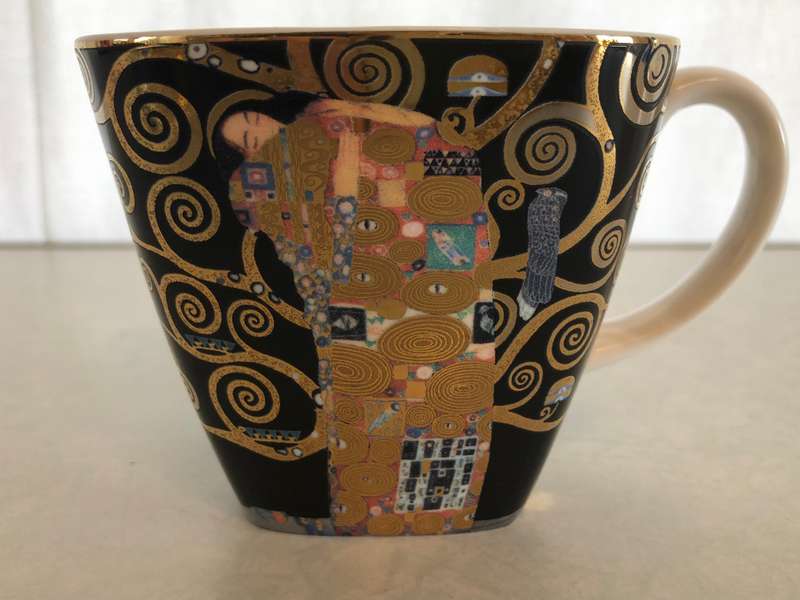 Gustav Klimt Artis Orbis - Goebel Cup and Saucer -The Fulfilment -  COLLECTORS ITEM !!!