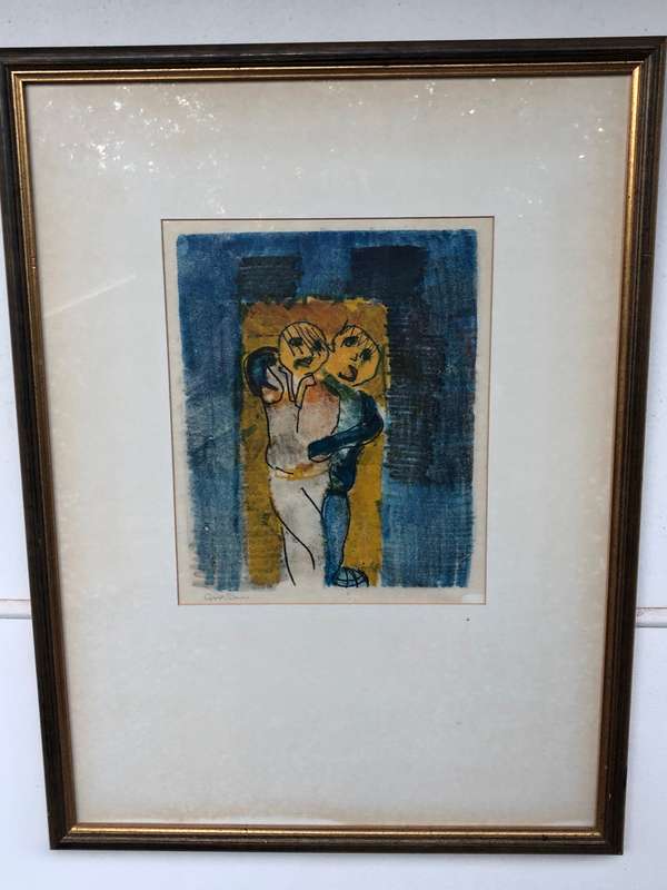 Gareth Davies (20th C) Stunning mixed media framed behind glass