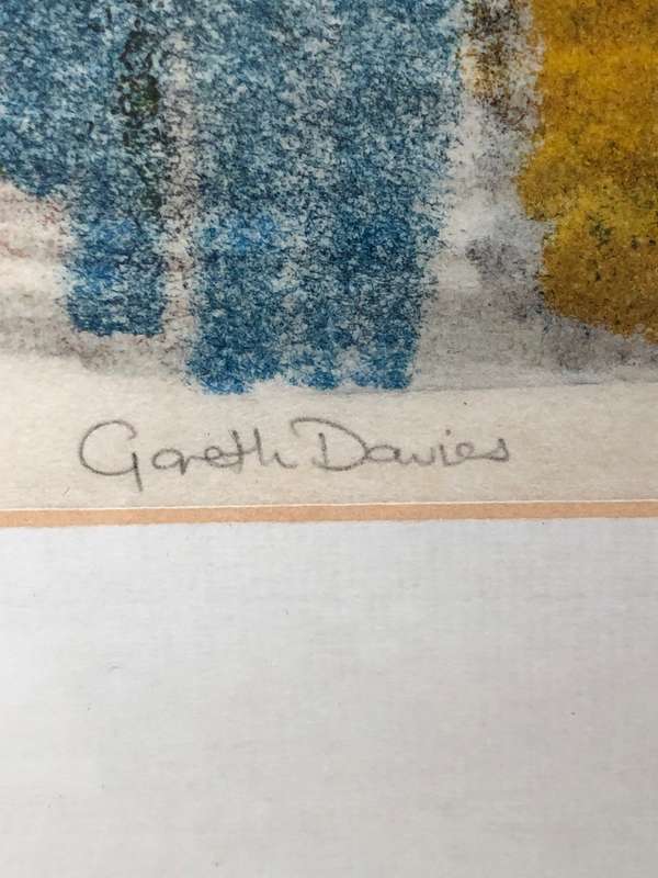 Gareth Davies (20th C) Stunning mixed media framed behind glass