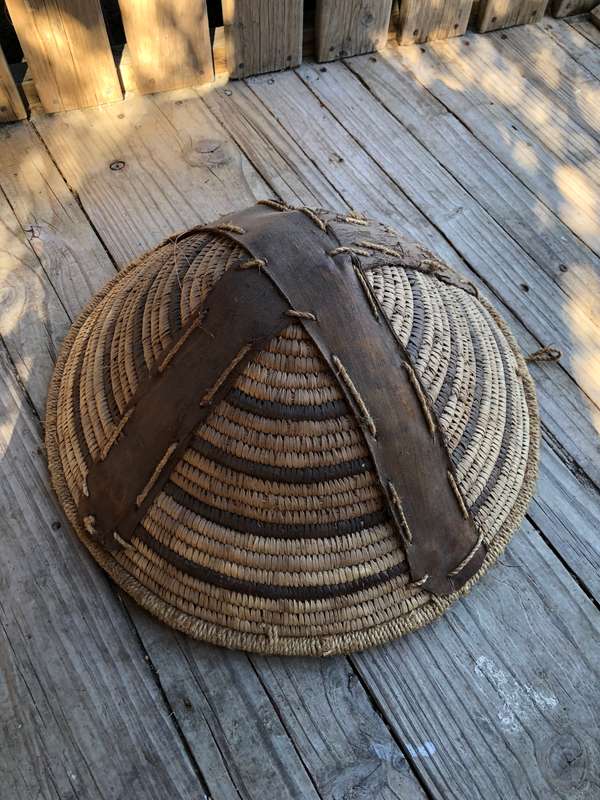 Fantastic large woven African wall hanging basket