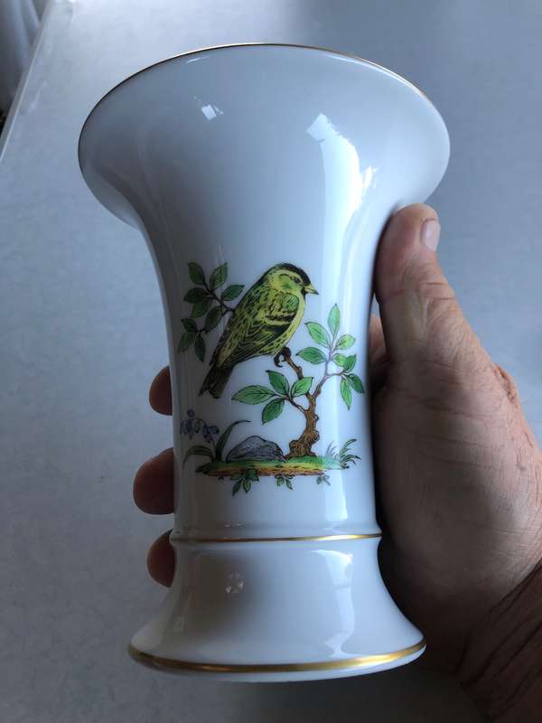 HÖCHST PORCELAIN TRUMPET VASE - MADE IN GERMANY circa 1960