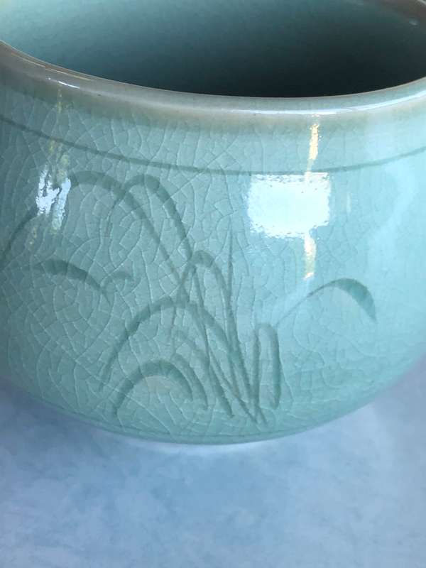 Stunning crackle glazed Korean 3 piece tea infuser