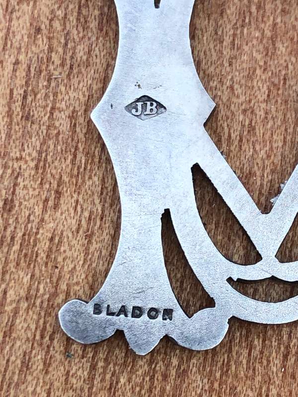 Hallmarked London sterling silver Masonic Fob Medal by Joseph Bladon dated 1899 - 12g
