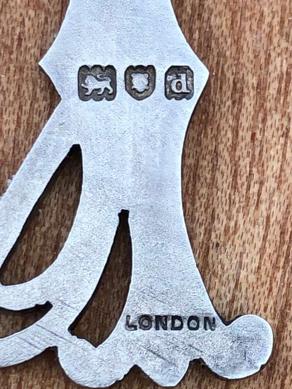 Hallmarked London sterling silver Masonic Fob Medal by Joseph Bladon dated 1899 - 12g