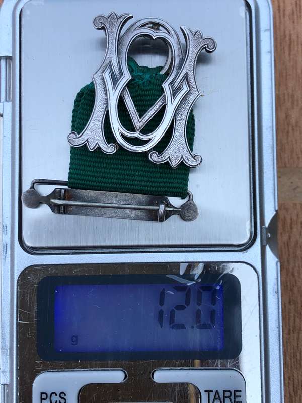 Hallmarked London sterling silver Masonic Fob Medal by Joseph Bladon dated 1899 - 12g