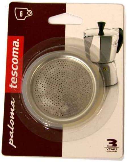 Tescoma Paloma Silicone Seal & Filter, 6 Cup Moka Pot (Bialetti replacement seal (2) and filter (1))