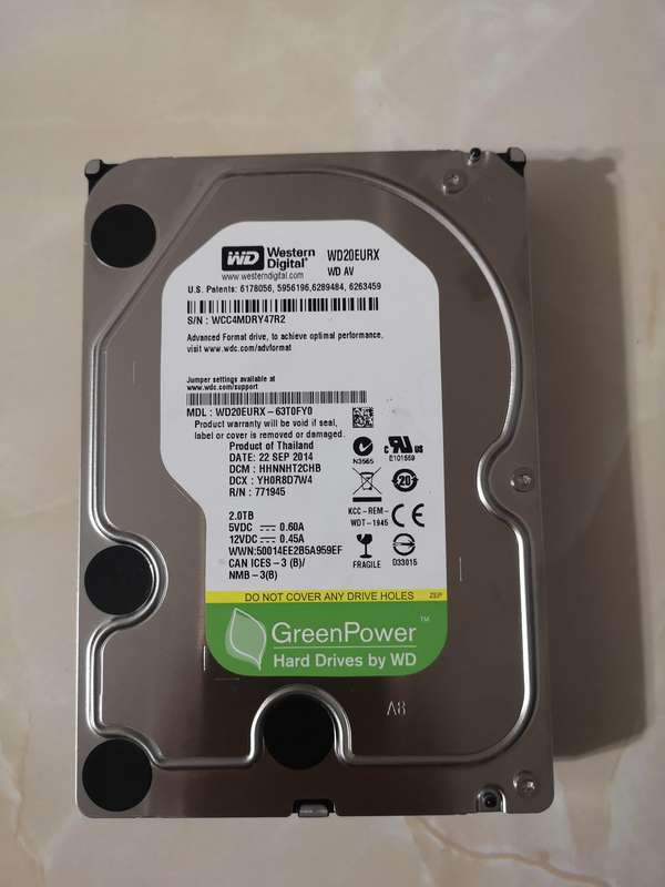 3.5" Western Digital Hard Drive - 2TB (WD20EURX)