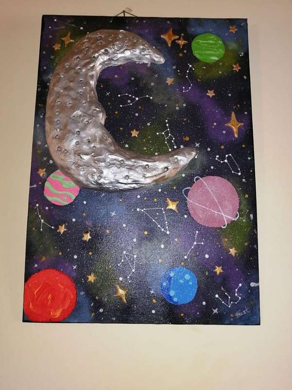 galaxy/ moon art