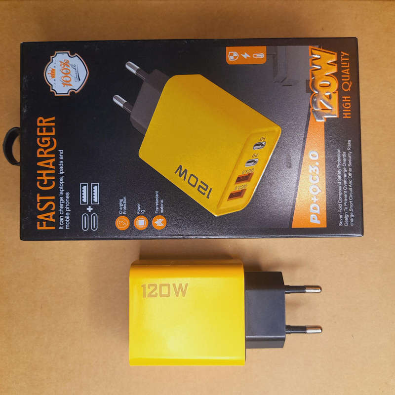 120W Fast Charger | PD + QC 3.0 | Universal High-Speed Adapter